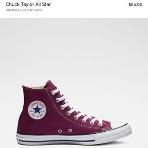High Top Maroon Converse / Chuck Taylor